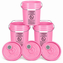 Pink 5 Gallon Plastic Buckets with Spout Lids 3 Pack | Free Shipping