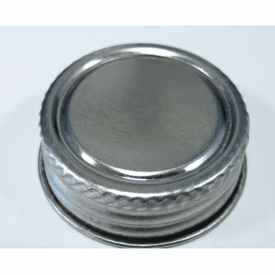 Plain Tin Screw Cap with Delta Solv Seal Liner | 1" Size | 100 Pack