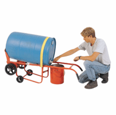 Plastic Drum Drainer Truck, Moldon Rubber Wheel Type