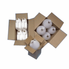 Plastic One Gallon Round & F-Style Shipper Cartons 4 x 1 F-style gal. 14" x 8" x 12"