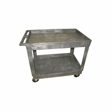 Plastic Service Carts Standard 2 shelf cart       34 1/4 L x 17 3/8 W x 32 1/2 H