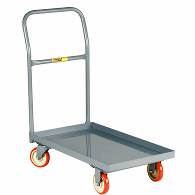 Platform Truck Mold-On Rubber Caster 1600 lb Capacity 24" x 48"" Steel Deck