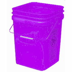 Purple Economy Square 4 Gallon Plastic Bucket, 18 Pack<br><font color="#FF0000">Free Shipping</font>