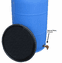 Reconditioned 55 Gal Plastic Drum<br>with Lever Lock Lid & Faucet Add-Ons<br><font Color="#FF0000" Face="rockwell Bold" Size="6">Free Shipping*</font> 