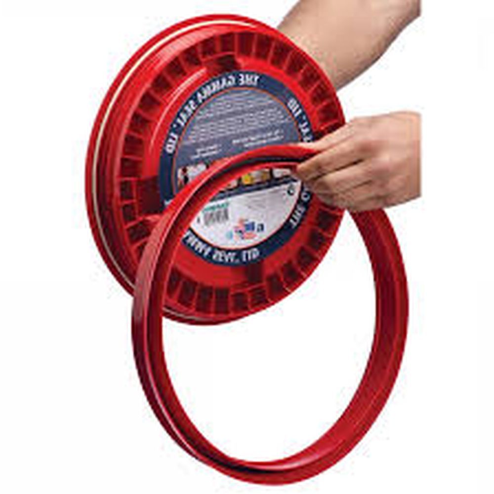 Red 5 Gallon Plastic Buckets and Gamma Seal Lids Food Grade Combo 6 Pack Special Combo Free Shipping