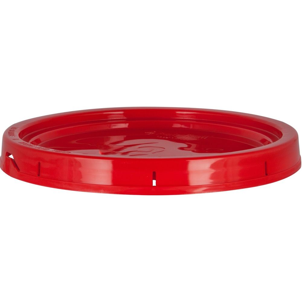 Red 5 Gallon Buckets and Flat Lids Food Grade Combo 3 Pack Special Combo Free Shipping