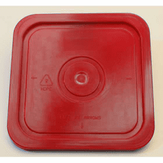 Red Lid for 4-Gallon Square Plastic Buckets  18-Pack, No Gasket, FDA-Compliant<br><font color="#FF0000">Free Shipping</font>