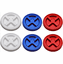 Red, White, & Blue Gamma Seal Lids- 6 Pack <br><font color="green"> FREE SHIPPING</font color>