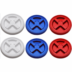 Red, White, & Blue Gamma Seal Lids- 6 Pack <br><font color="green"> FREE SHIPPING</font color>