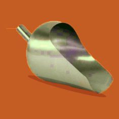 Round Back 8 Quart Sanitary Stainless Steel Scoops