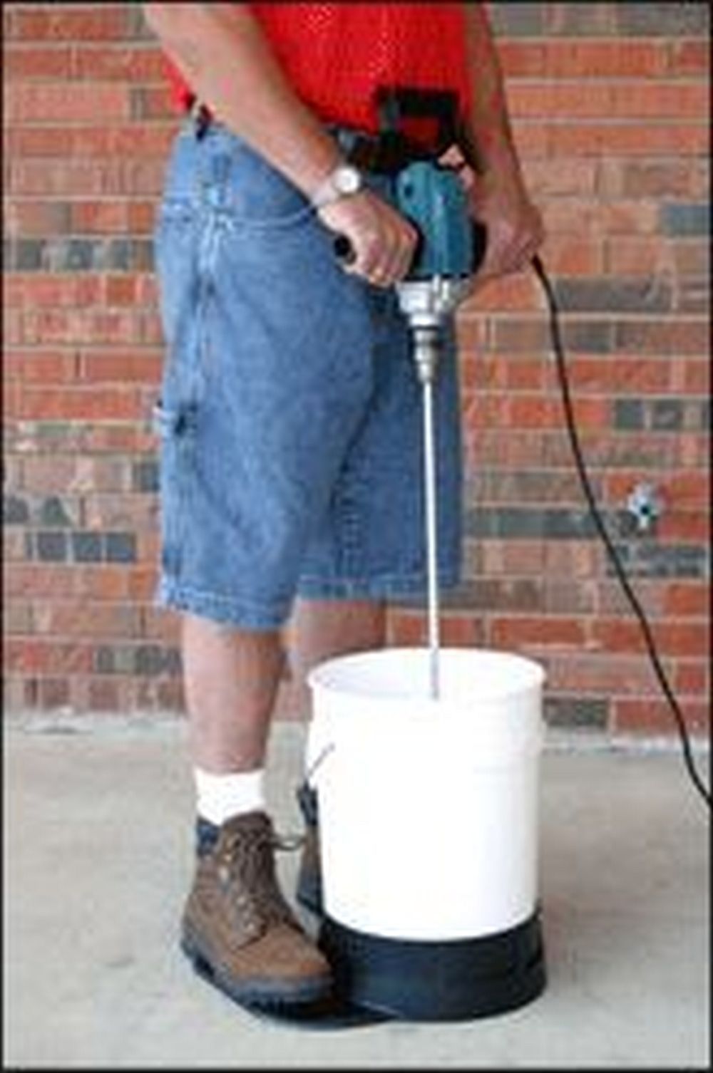 Round Zinc Aluminum Mixer Blade 555 Gal Buckets & Drums 3/8" HEX x 5