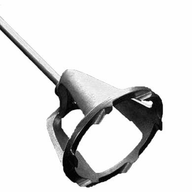 Round Zinc Aluminum Mixer Blade 5-55 Gal Bucket or Drum | 5-3/4" Head x 1/2" shaft Dia x 23 1/2" Shaft Length