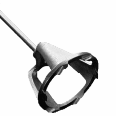 Round Zinc Aluminum Mixer Blade 5-55 Gal Bucket or Drum | 5-3/4" Head x 1/2" shaft Dia x 23 1/2" Shaft Length