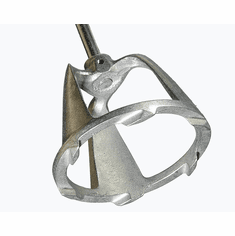 Round Zinc Aluminum Mixer Blade for 55 Gal Barrel | Head:4 1/2"  x  Head Dia: 5 3/4" x  Shaft Dia.: 1/2" x  Shaft Length:40"