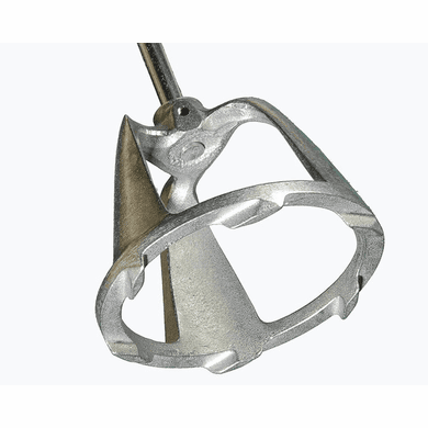 Round Zinc Aluminum Mixer Blade for 55 Gal Barrel | Head:4 1/2"  x  Head Dia: 5 3/4" x  Shaft Dia.: 1/2" x  Shaft Length:40"