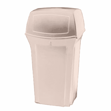 Rubbermaid Ranger Classic 35 Gallon Container with Door -Beige or Black