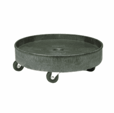 Rubbermaid Rust-Proof Plastic Drum Dolly-hard rubber casters