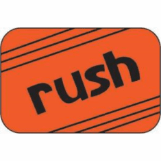 Rush  Label 4 x 3