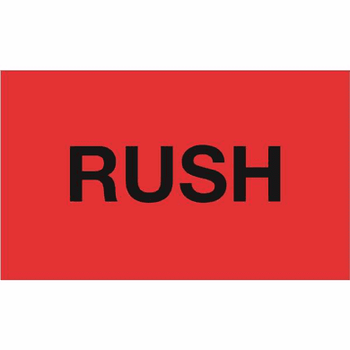 Rush mailing label 3 x 5