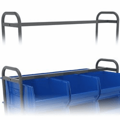 Secure Bar for 6 Bin Cart 1 1/2" x 41" x 1 1/2", Fits Cart 8R214CS1841 or 8R214CS2841