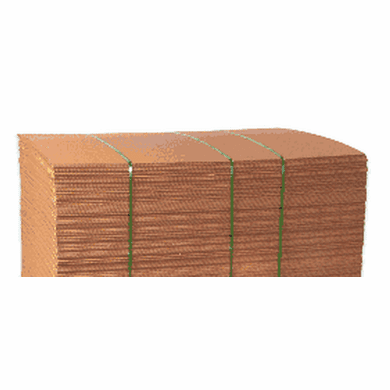 Single Wall Corrugated Cardboard Sheets 24" x 48", 10 Bundle Pack