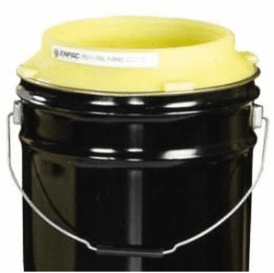Snap-On Cover for Polyethylene Funnel for Pails