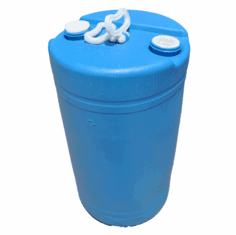 SOLD OUT  20 Gallon Blue Recon Plastic Drum Closed-Top <br><font color="#008000" face="Rockwell Bold" >Free Shipping</font> 