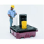 SpillKing Spill Containment System Flat Deck Pallet  51 x 51 x 17 1/2  With Drain Plug