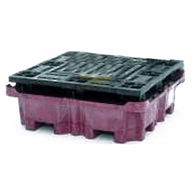 SpillKing Spill Containment System Flat Deck Pallet  51 x 51 x 17 1/2  With Drain Plug
