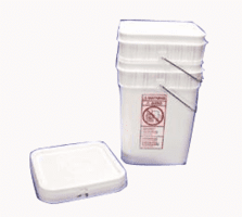 4 Gallon Square Plastic Pails | Industrial Storage-FREE SHIPPING