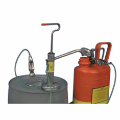 Stainless Steel Gallon Pail Pump w/ Screw Cap Adapters 