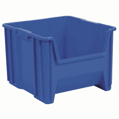 Stak-N-Store Container Bin -2 PACK- Blue-LARGE<br>OD: 12-1/2"H x 17-1/2"L x 16-1/2"W