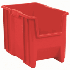 Stak-N-Store Containers-4PK-Red-SMALL<br>OD:12-1/2"H x 17-1/2"L x 10-7/8"W