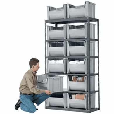 Stak-N-Store Steel 6 Shelf System<br>Holds:12 Single-Medium Stak-N-Stor Container Bins