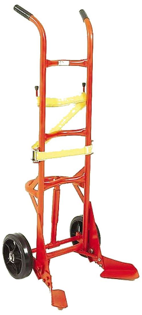 BayTec Standard Drum Truck for Plastic Drums, Polyolefin Wheels