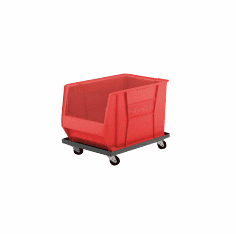 Super Size AkroBins Dolly 16 7/8" x 10 11/16" x 7 3/8" x 15 1/2" 3 Pack Red