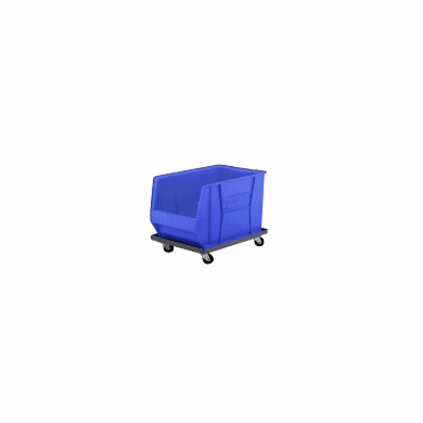 Super Size AkroBins Dolly 26 1/8" x 16 9/16" x 11 3/8" x 24 3/4"  Blue