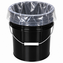 Tie-Top, 5 Gallon, LDPE, 4 mil Round Bottom Flexible Liners,400 Pack