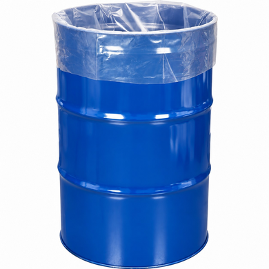 Tie-Top, 55 Gallon, LDPE, 10 mil - Round Bottom Flexible Liners 50 Pack