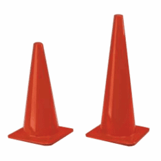 Traffic Cone, 18" H x 11.5" square base  Case of 20