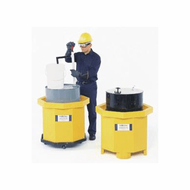 Ultra Spill Collector Moves With Pallet Jack  Flat Bottom Spill Collector Bottom