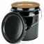UN Rated Epoxy Lined 5 Gallon Open-Head Steel Pail with Lug Cover  | 26 gauge steel body, Chemical resistant epoxy phenolic lining