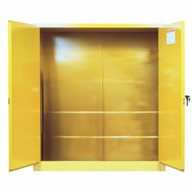 Vertical Storage Manual Justrite Safety Drum Storage Cabinets 2-55 gal. | 65" H x 59" W x 34" D