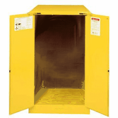 Vertical Storage Self Closing Justrite Safety Drum Storage Cabinets 1-55 gal. | Dim. H x W x D (in.): 65 x 34 x 34
