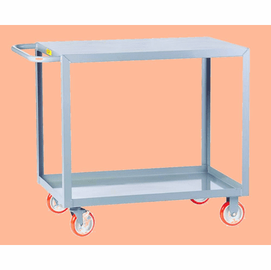 Welded Service Cart  Flush/Flat Shelf  2 Shelves  30" x 60"
