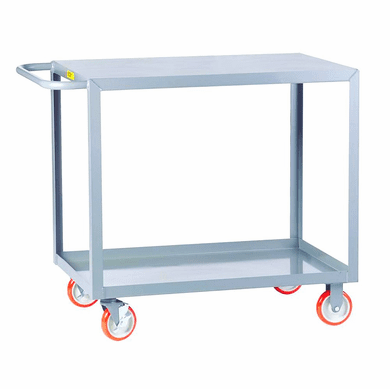 Welded Service Cart Flush/Flat Shelves  | 2 Shelves  24" x 36"