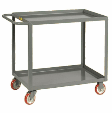 Welded Service Cart Shelf Lip Shelf  2 Shelves  30" x 60"