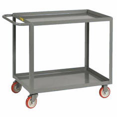 Welded Service Cart Shelf Lip Shelves  2 Shelves  24" x 36"