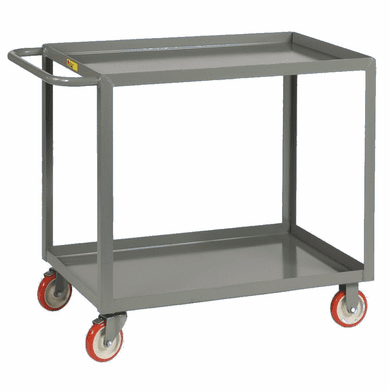 Welded Service Carts w/ Flush Top & Middle Shelves 2 Shelves  24" x 48"