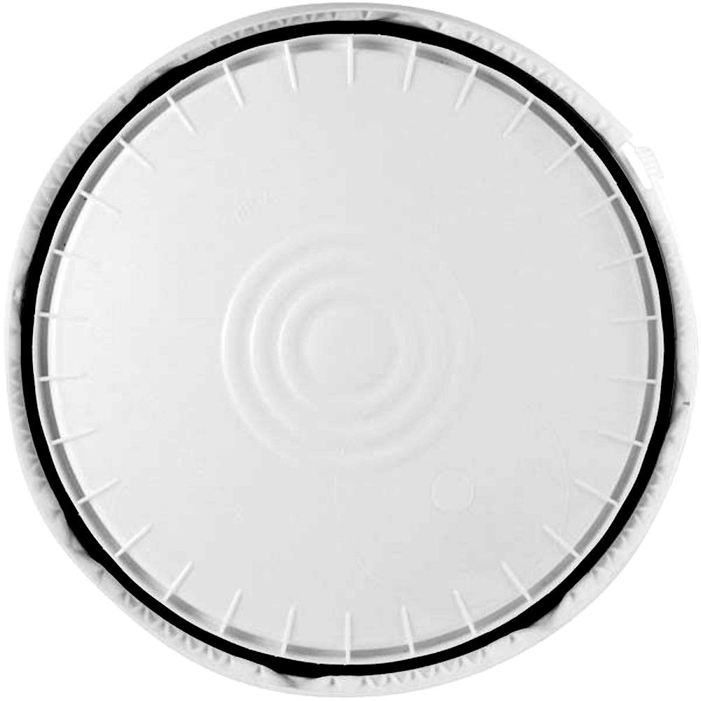 White 5 Gallon Buckets and Flat Lids Food Grade Combo 6 Pack Special